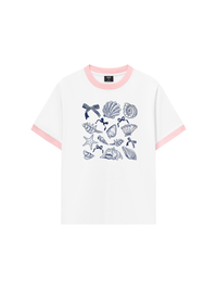 Áo Thun Ringer Relaxed Fit Ocean Blue Vibes