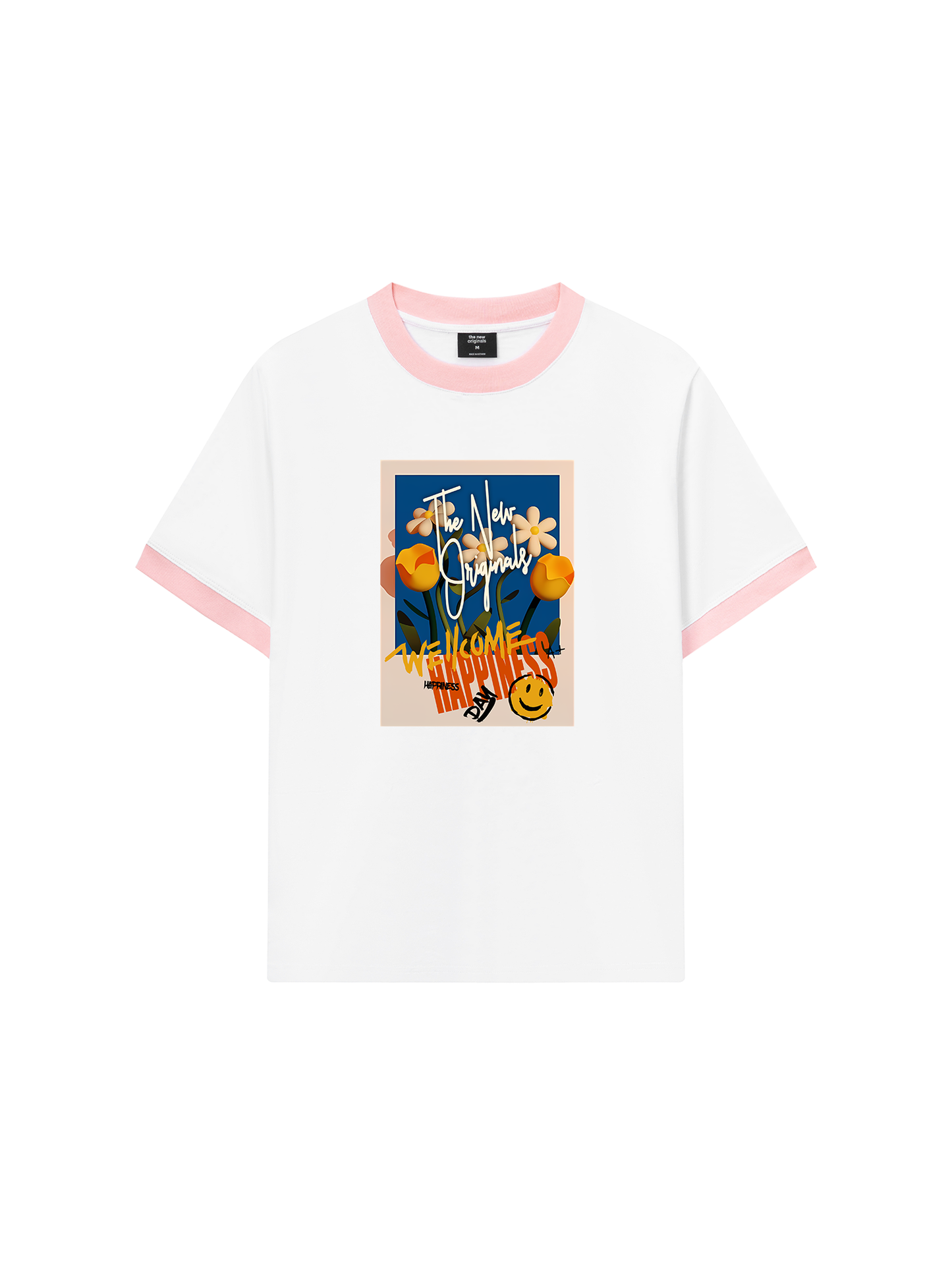 Áo Thun Ringer Relaxed Fit Be Bold Wellcome Happiness