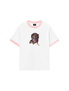 Áo Thun Ringer Relaxed Fit Animal Pink Glasses