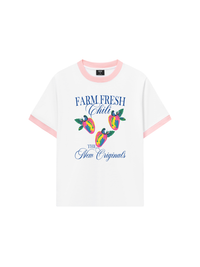 Áo Thun Ringer Relaxed Fit Summer Vibes Farm Fresh Chili