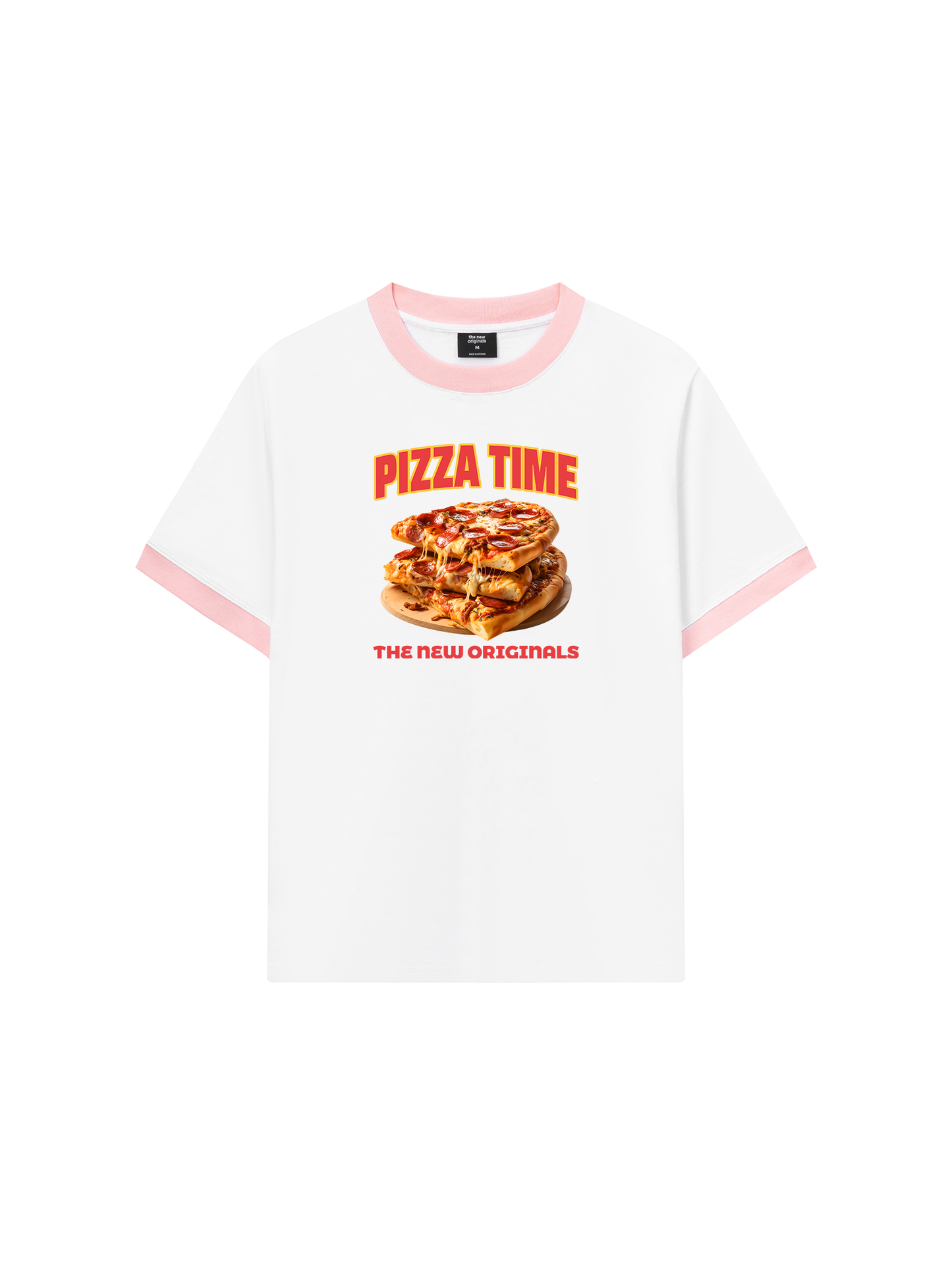 Áo Thun Ringer Relaxed Fit Foody Pizza Time
