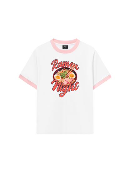 Áo Thun Ringer Relaxed Fit Foody Ramen Night