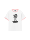 Áo Thun Ringer Relaxed Fit Coffee & Flowers Oversized