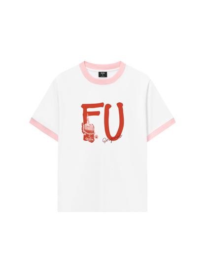 Áo Thun Ringer Relaxed Fit FUCK-Double Lovers