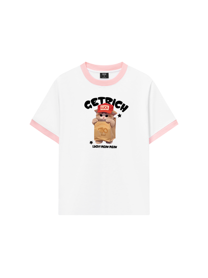 Áo Thun Ringer Relaxed Fit Animal Couple For Girl