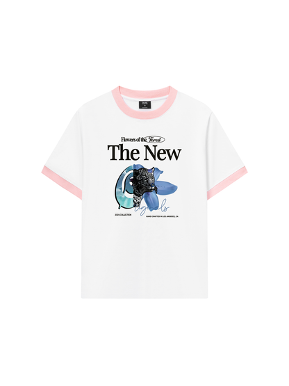 Áo Thun Ringer Relaxed Fit Summer Vibes Flower Tiger