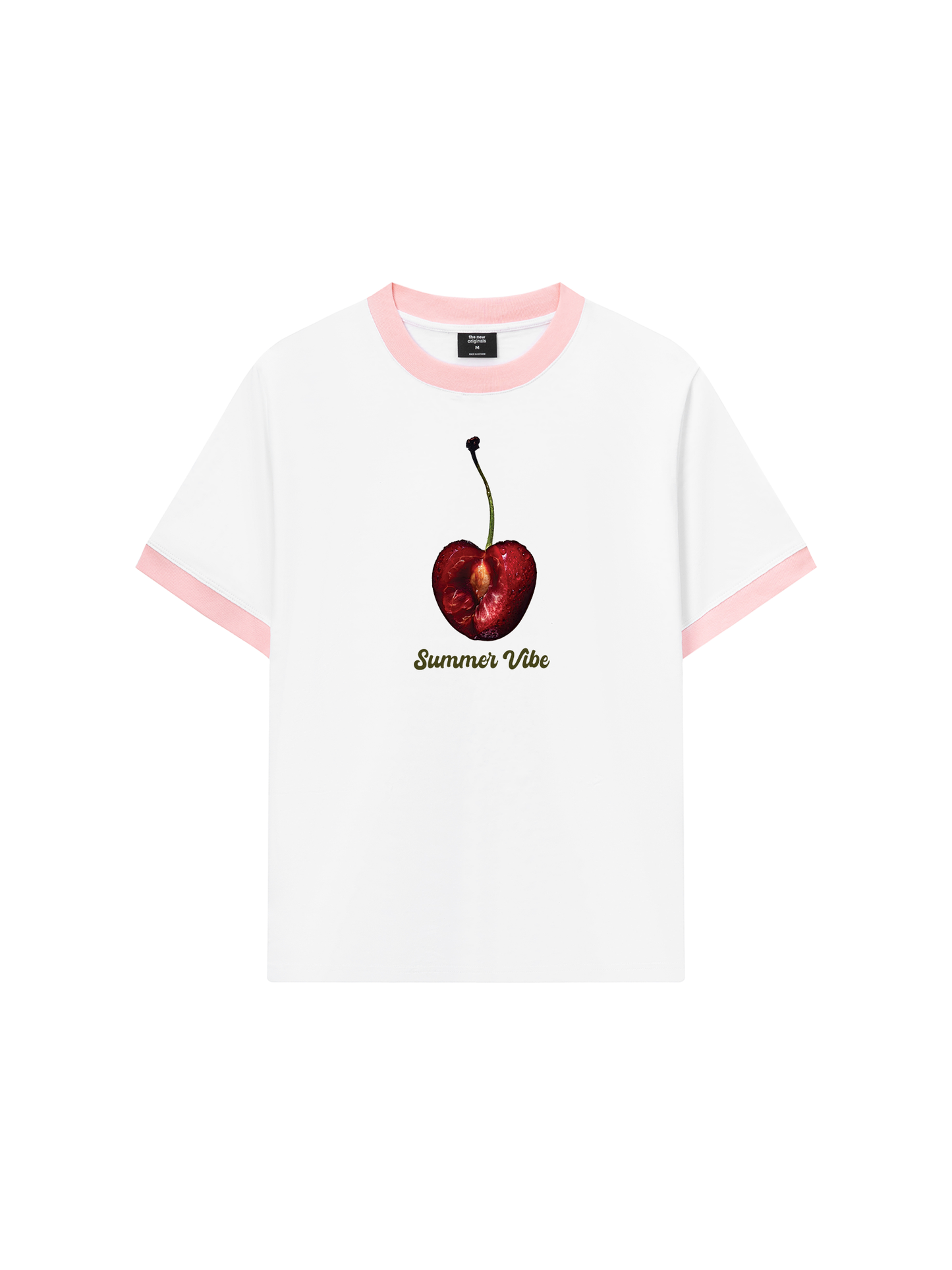 Áo Thun Ringer Relaxed Fit Cherry Summer Vibe