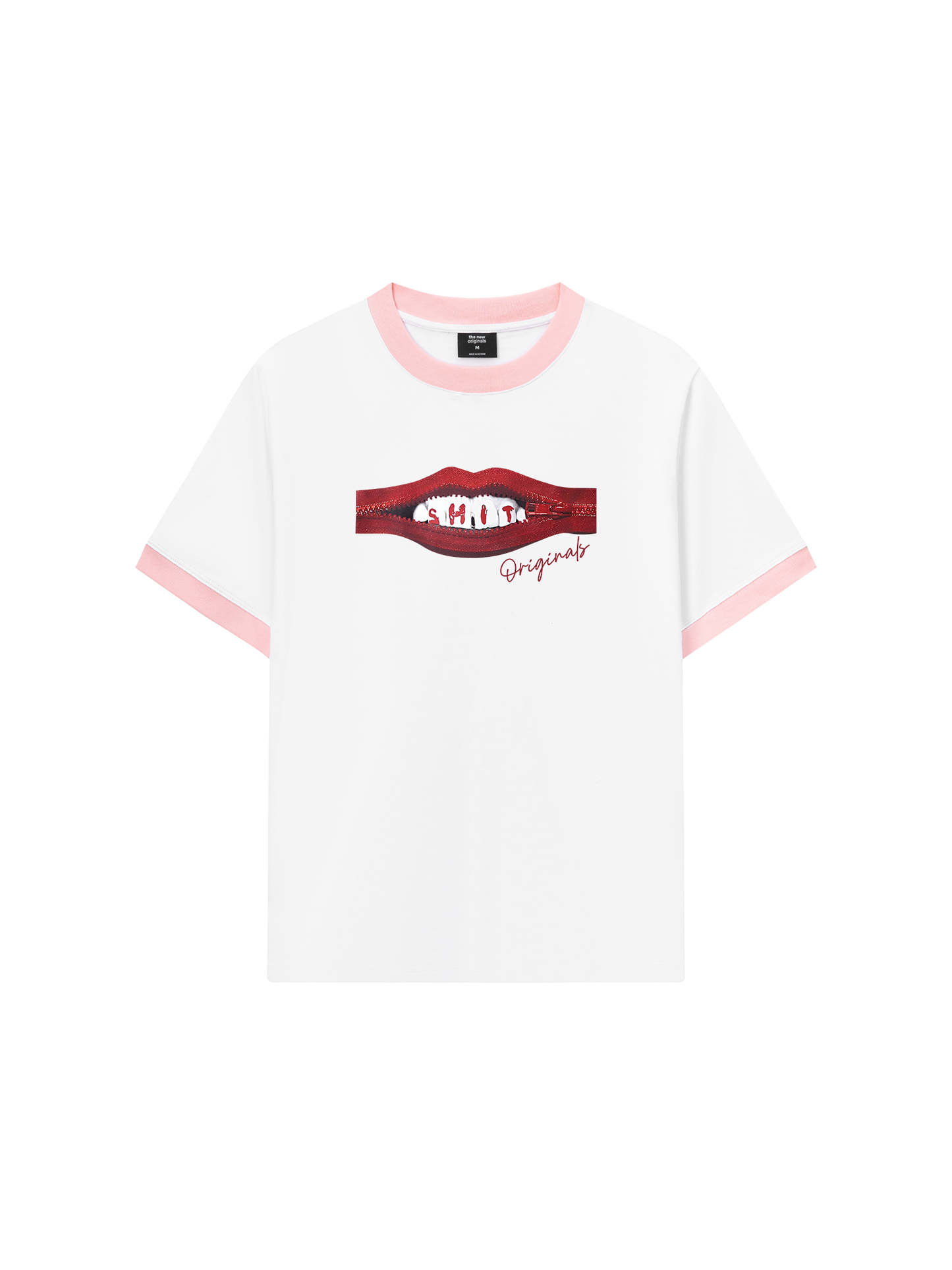 Áo Thun Ringer Relaxed Fit Teeth Zip Classic