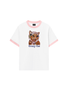 Áo Thun Ringer Relaxed Fit Crazy Cat