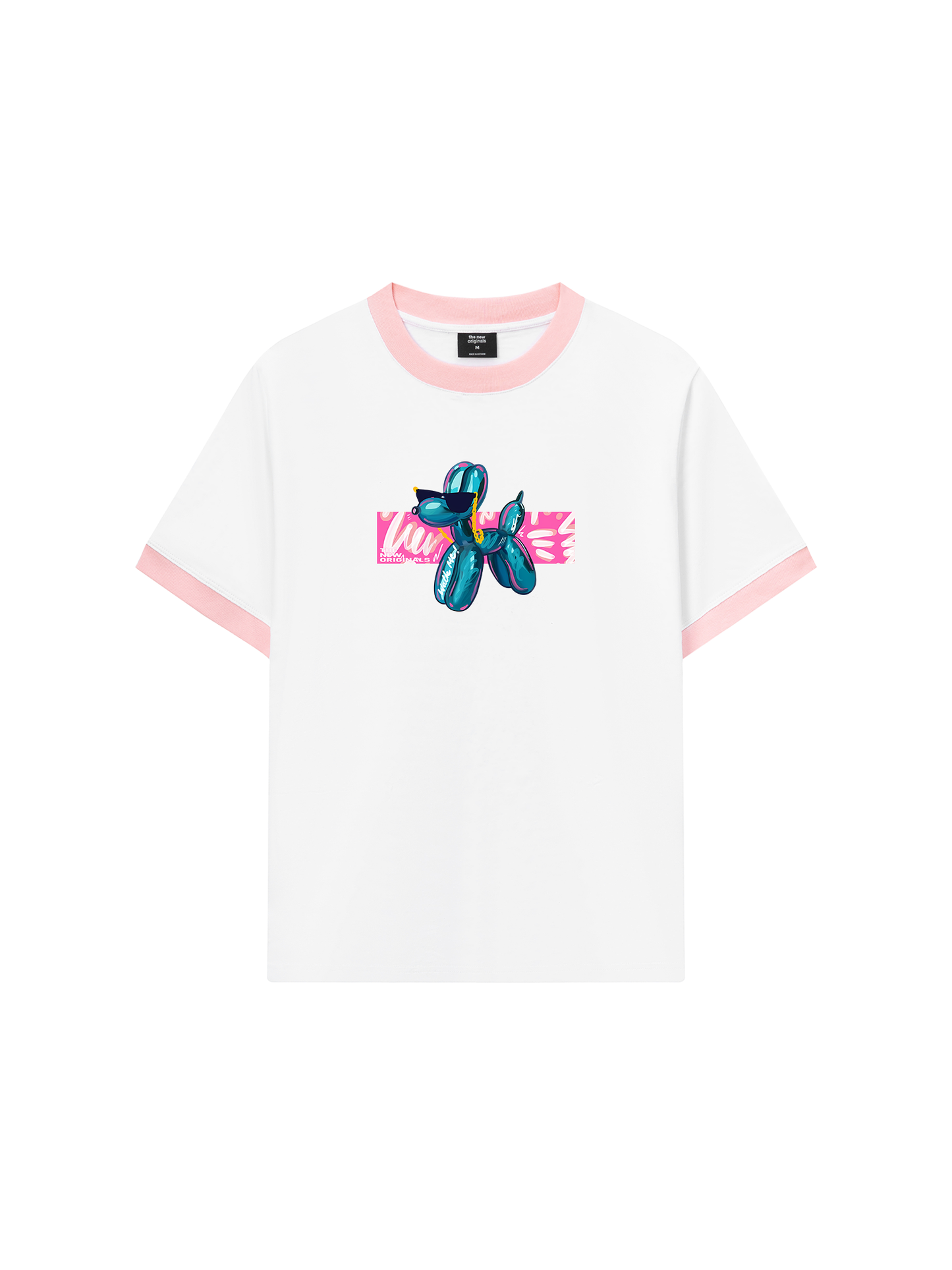 Áo Thun Ringer Relaxed Fit Balloon Dog Walk Me