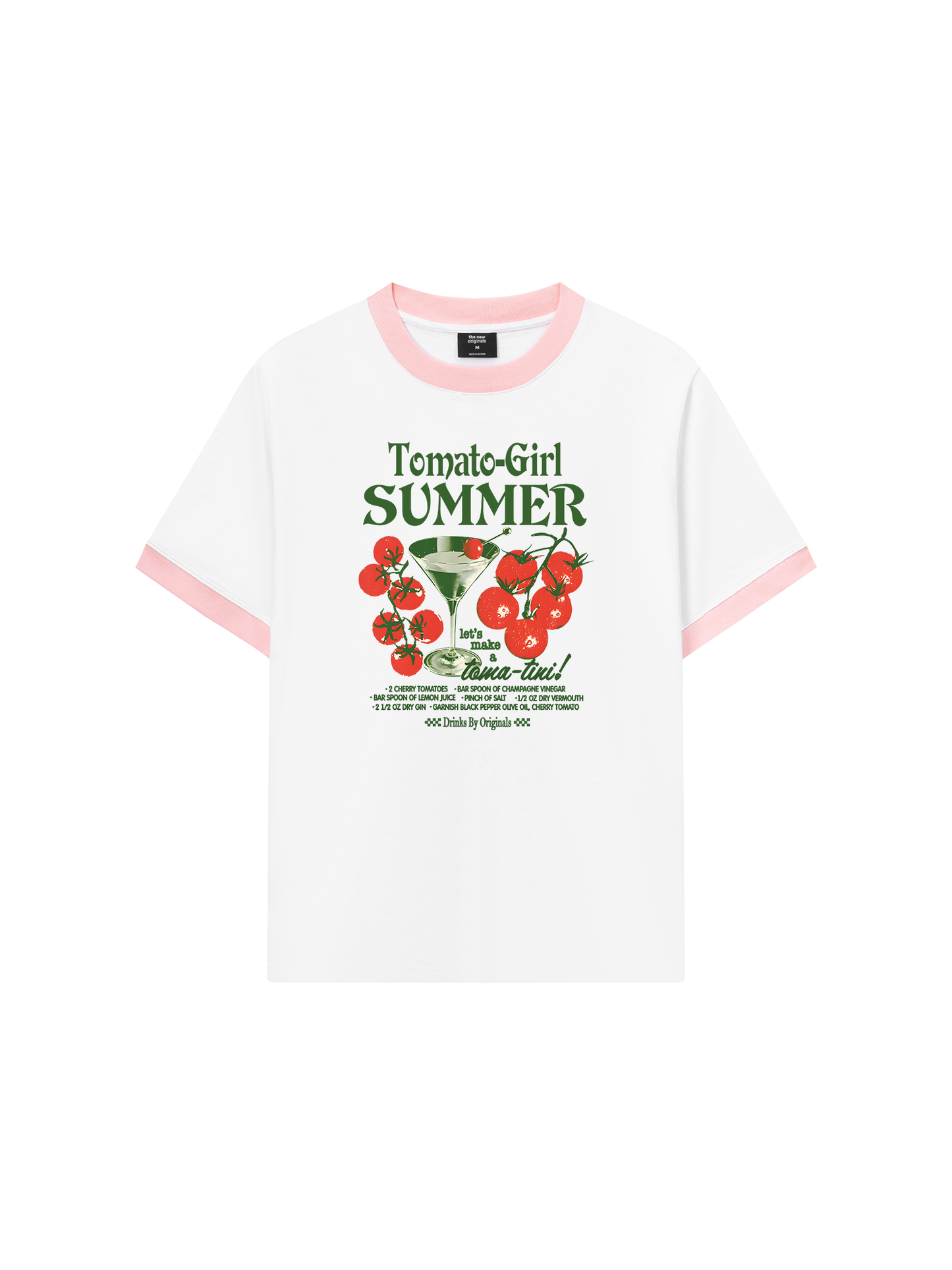 Áo Thun Ringer Relaxed Fit Suummer Vibes Tomato Girl