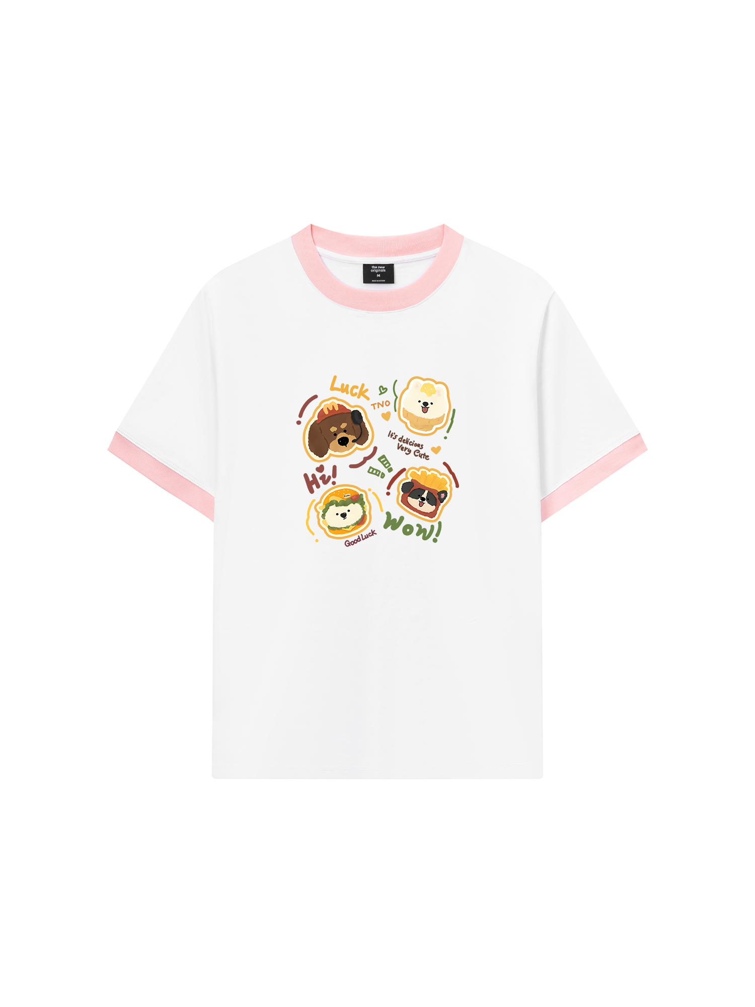 Áo Thun Ringer Relaxed Fit Sweet Pastry Cute Humburger