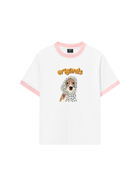 Áo Thun Ringer Relaxed Fit Animal Mood Puppy