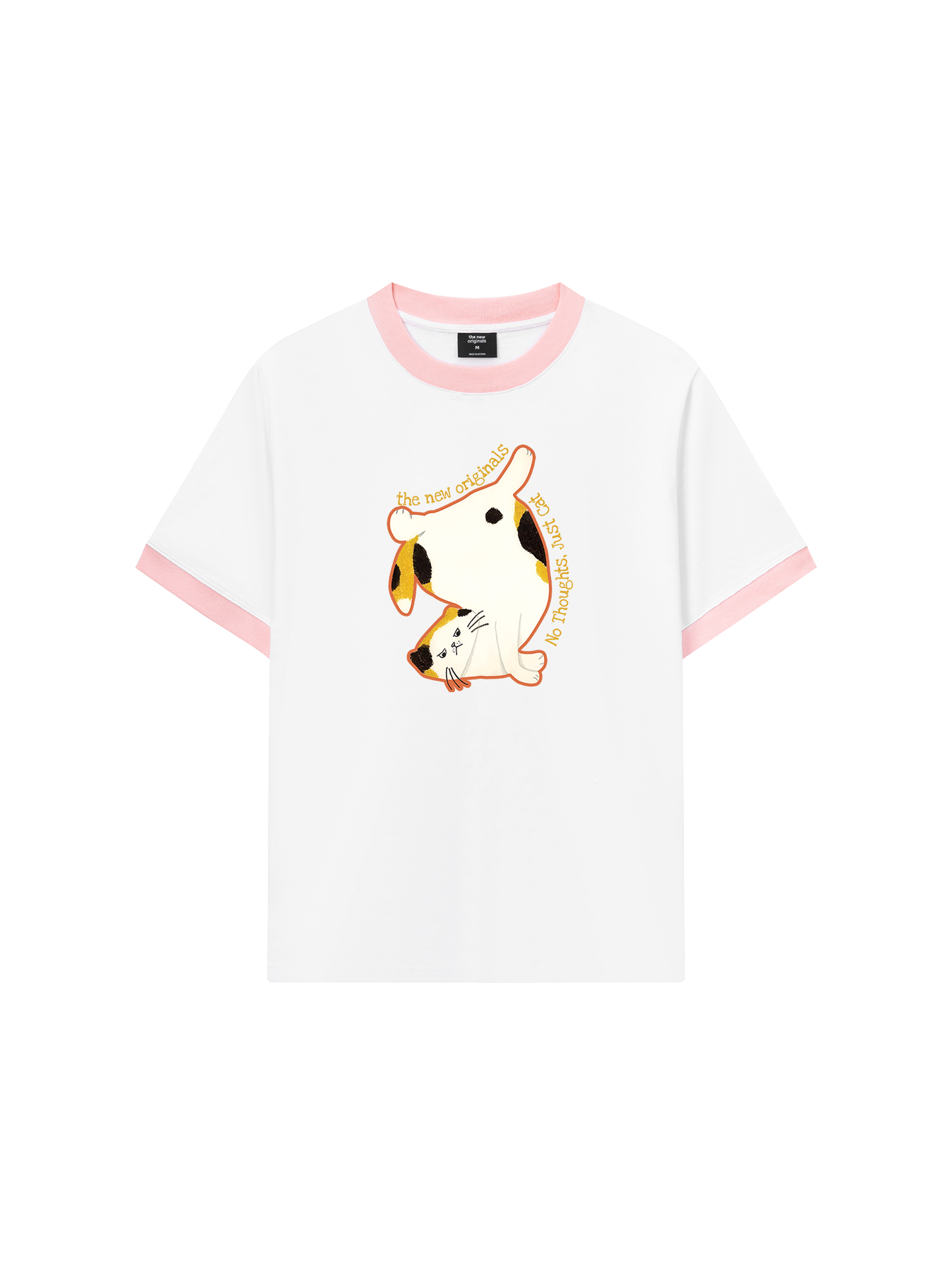 Áo Thun Ringer Relaxed Fit No Though Just Cat