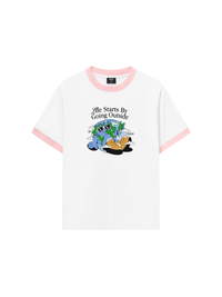 Áo Thun Ringer Relaxed Fit Life Starts By Going Outside