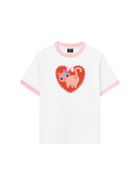 Áo Thun Ringer Relaxed Fit Kitten Kiss