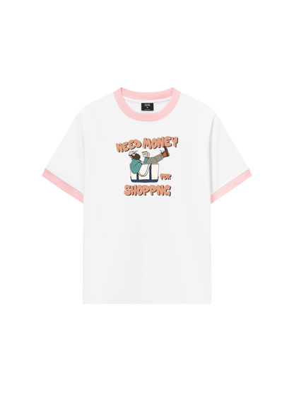 Áo Thun Ringer Relaxed Fit Weekend Need Money For Shopping