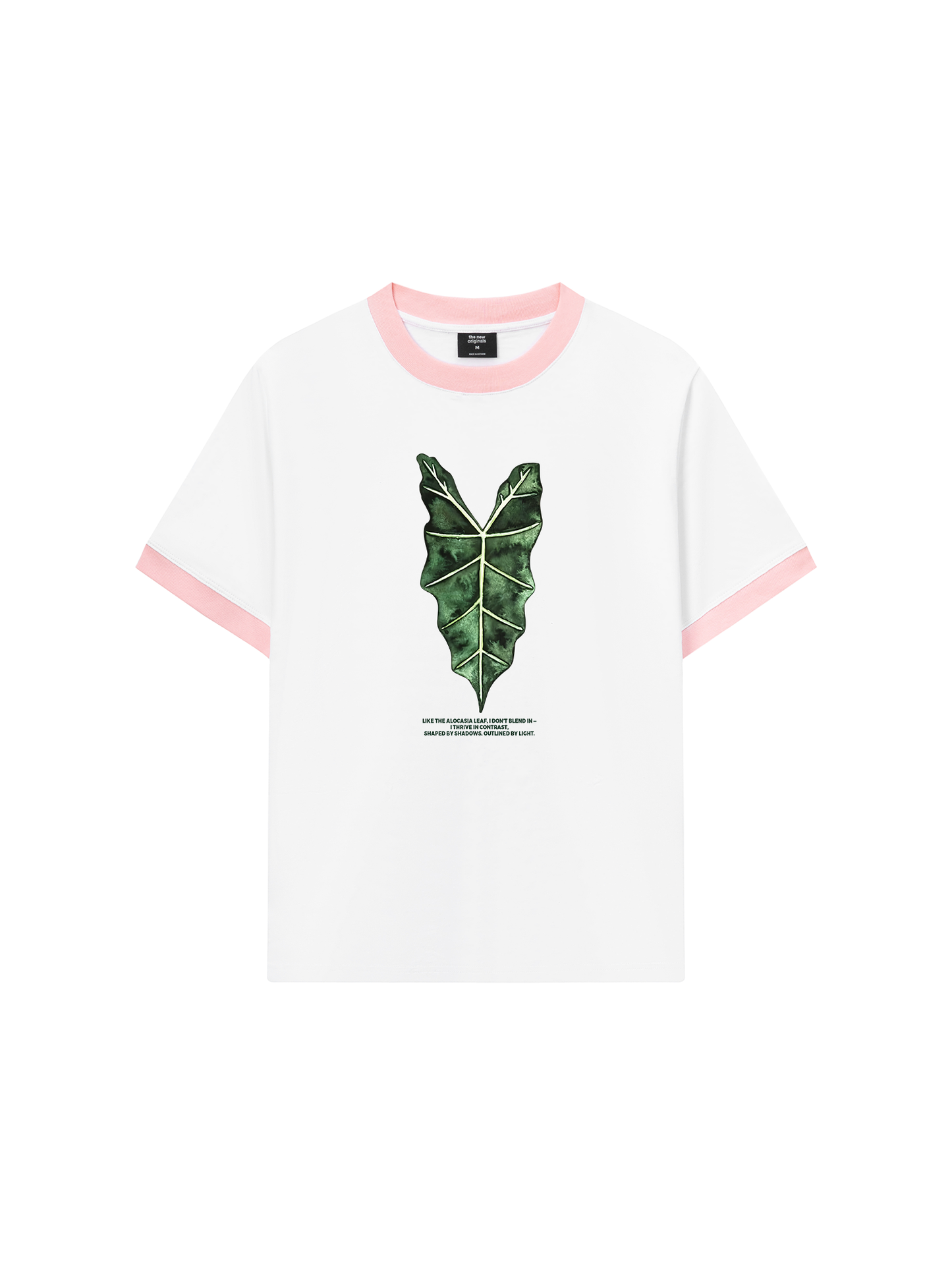Áo Thun Ringer Relaxed Fit Tropical Alocasia Leaf