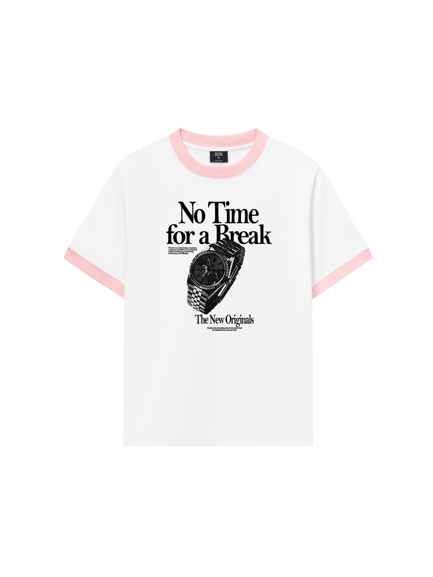Áo Thun Ringer Relaxed Fit No Time For A Break