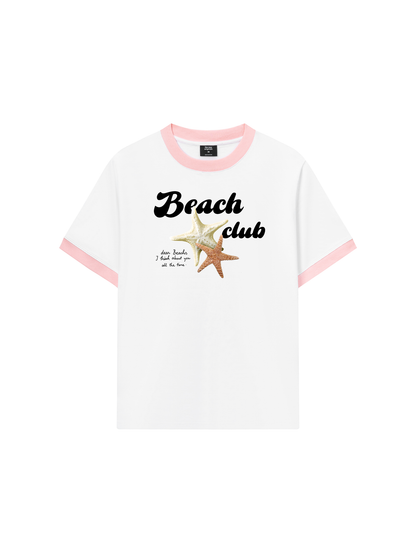 Áo Thun Ringer Relaxed Fit Ocean Beach Club