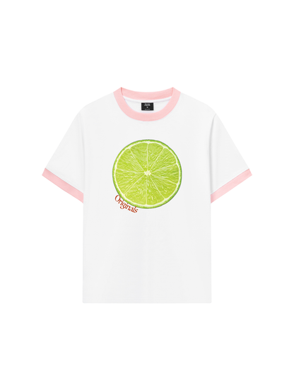 Áo Thun Ringer Relaxed Fit Summer Vibes Lemon