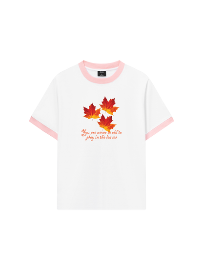 Áo Thun Ringer Relaxed Fit Autumn Play In The Leaves