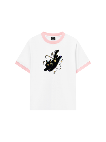 Áo Thun Ringer Relaxed Fit A Black Cat