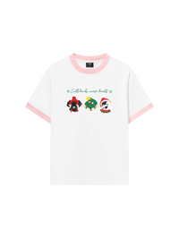 Áo Thun Ringer Relaxed Fit Animal Mood Cold Hand Warrm Heart