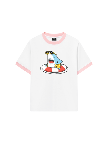 Áo Thun Ringer Relaxed Fit Ocean baby Shark