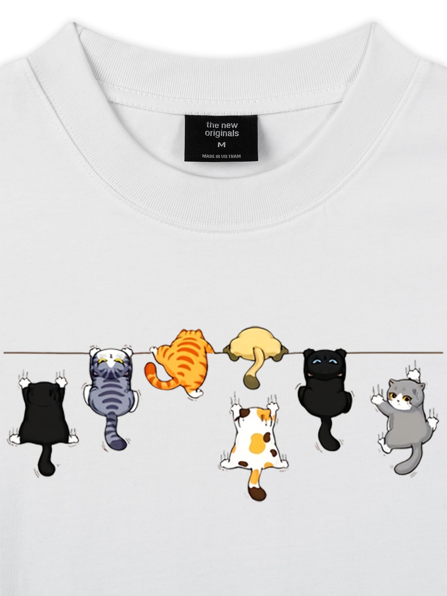 Áo Thun Relaxed Fit  Cat Line Up