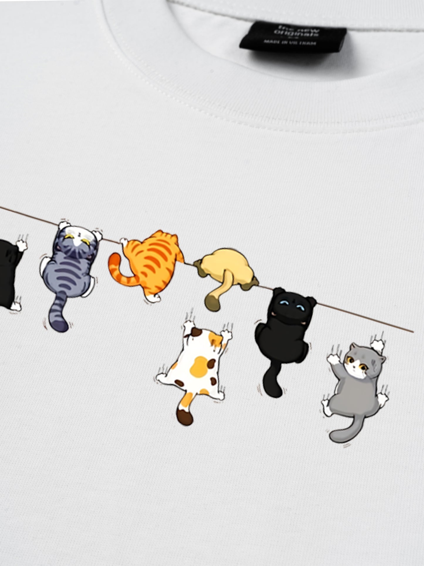 Áo Thun Relaxed Fit  Cat Line Up