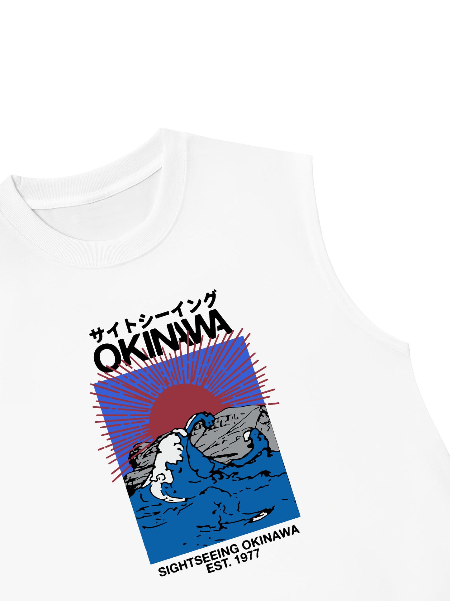 Áo Ba Lỗ Relaxed Fit Great Wave Okinawa