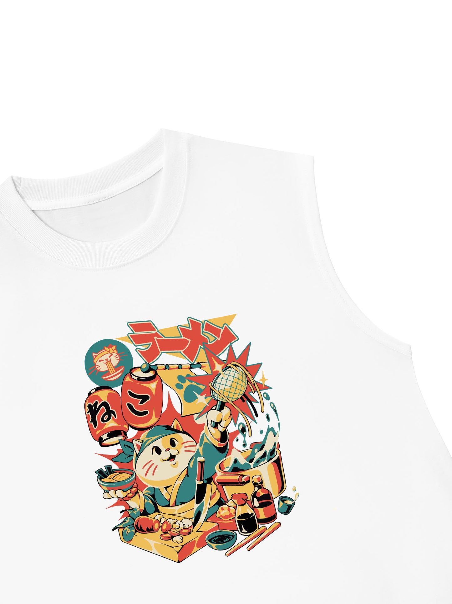 Áo Ba Lỗ Relaxed Fit Ramen Neko