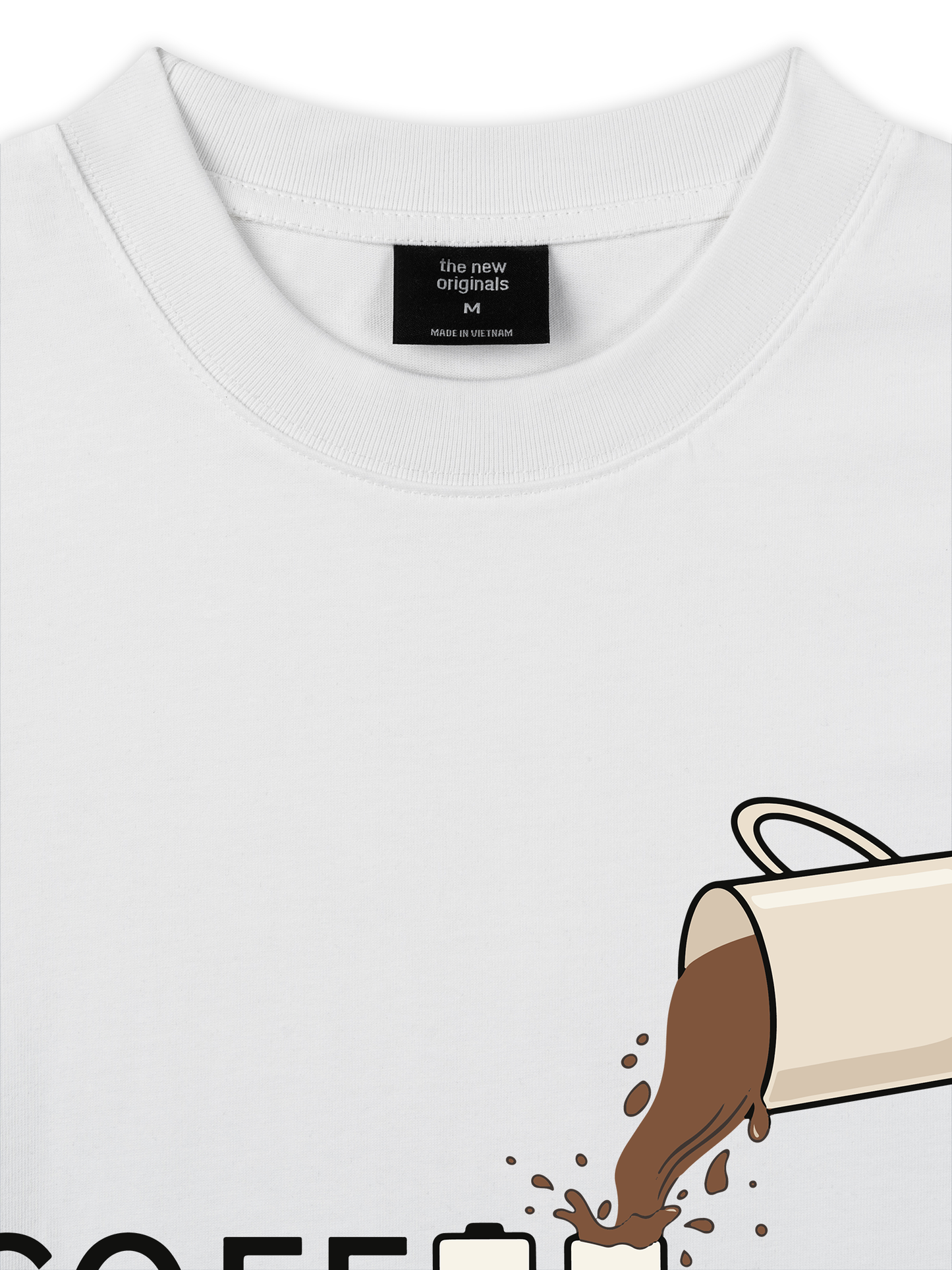 Áo Thun Relaxed Fit Coffee Battery