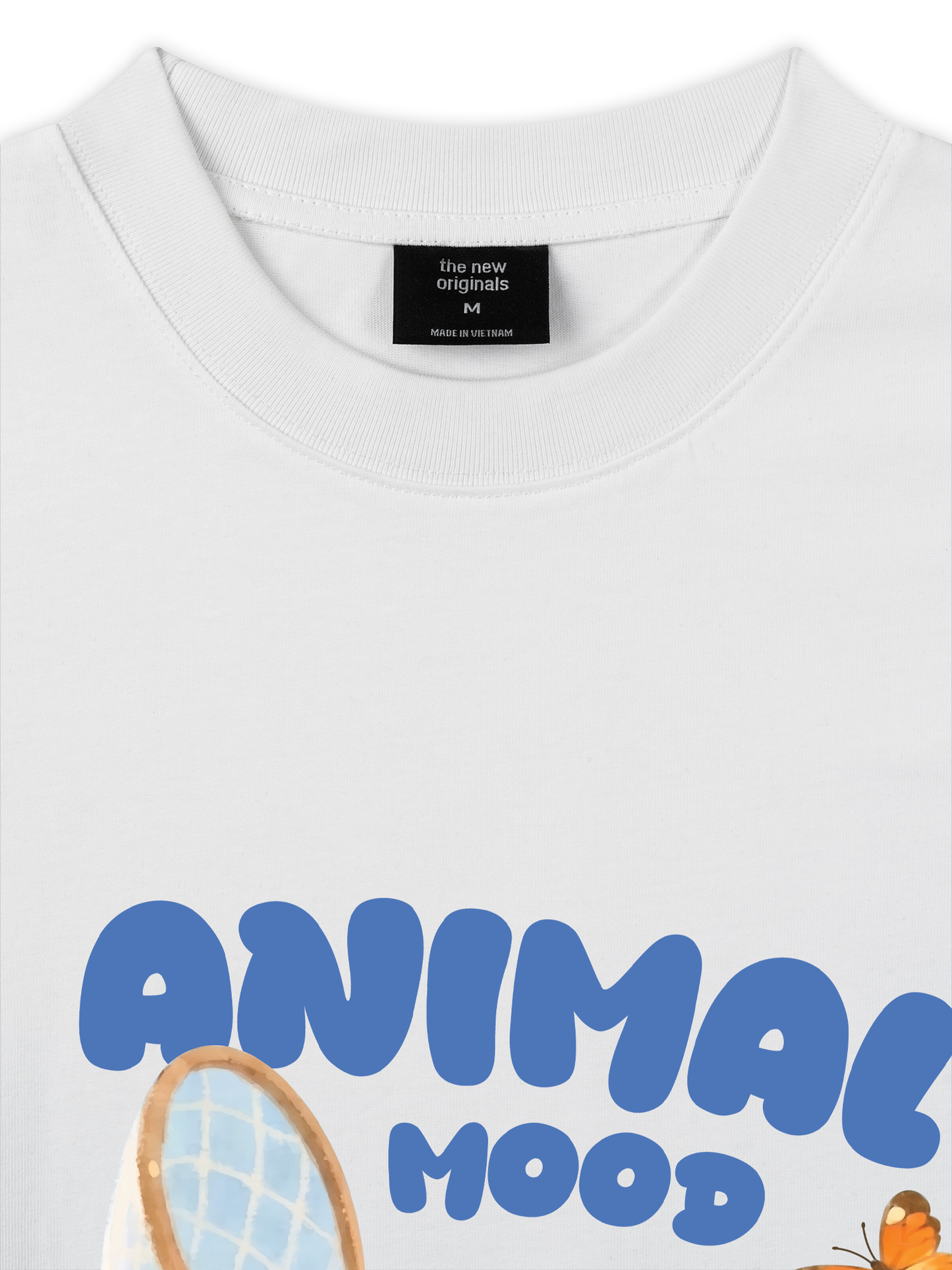Áo Thun Relaxed Fit Animal Beaver Catches Butterflies