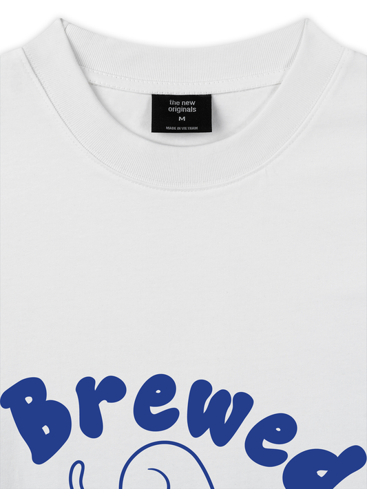 Áo Thun Relaxed Fit Coffee Brewed For Quiet Moments