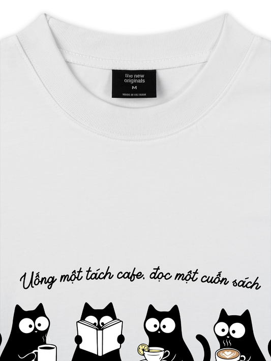 Áo Thun Relaxed Fit Uống Một Tách Cafe Đọc 1 Cuốn Sách