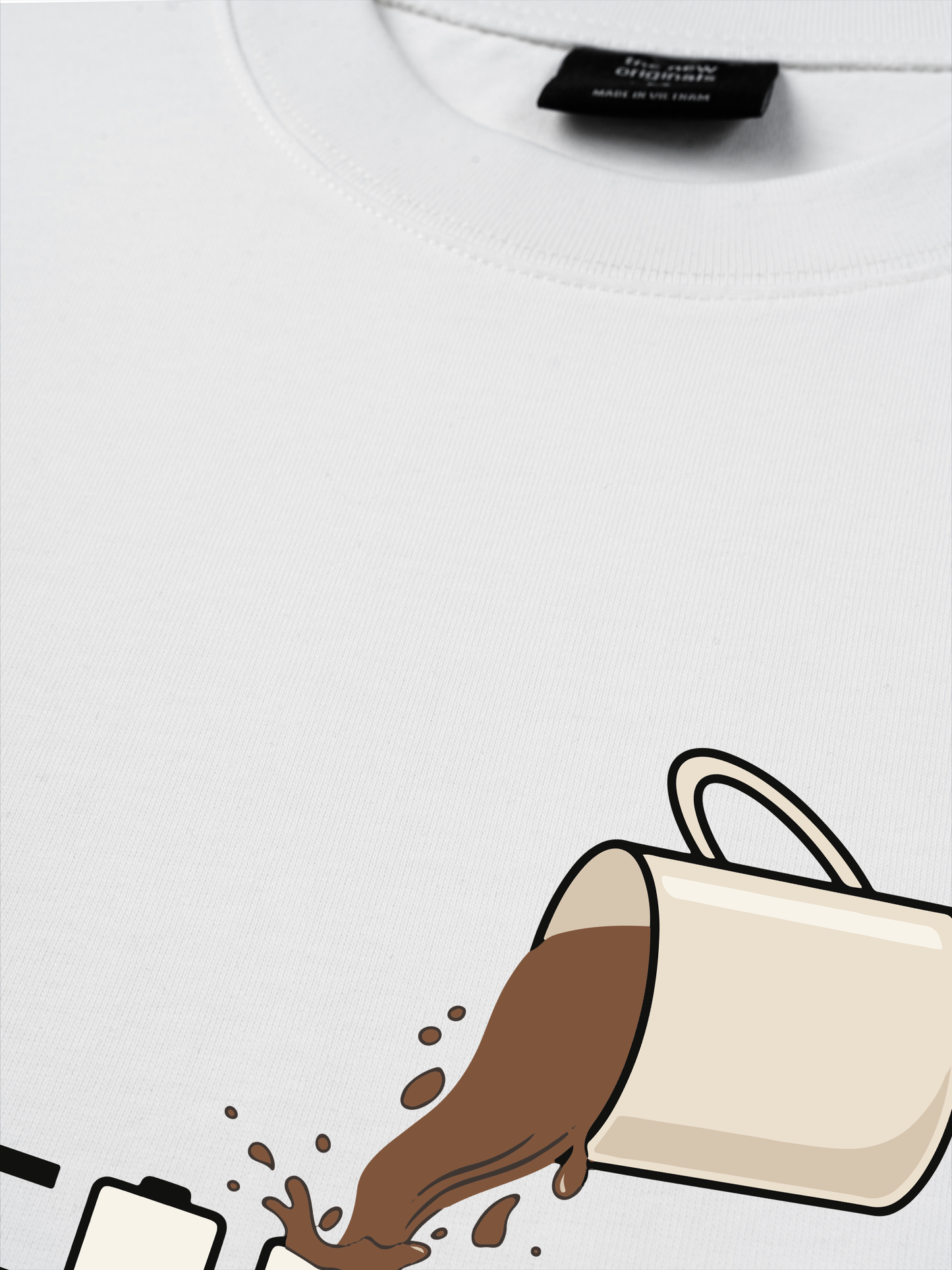 Áo Thun Relaxed Fit Coffee Battery