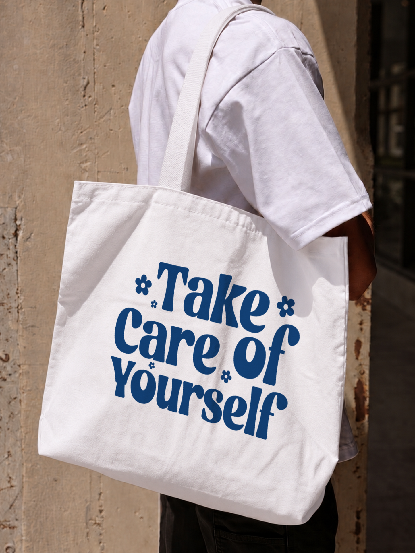 Túi Tote Take Care Of Yourself Flowers