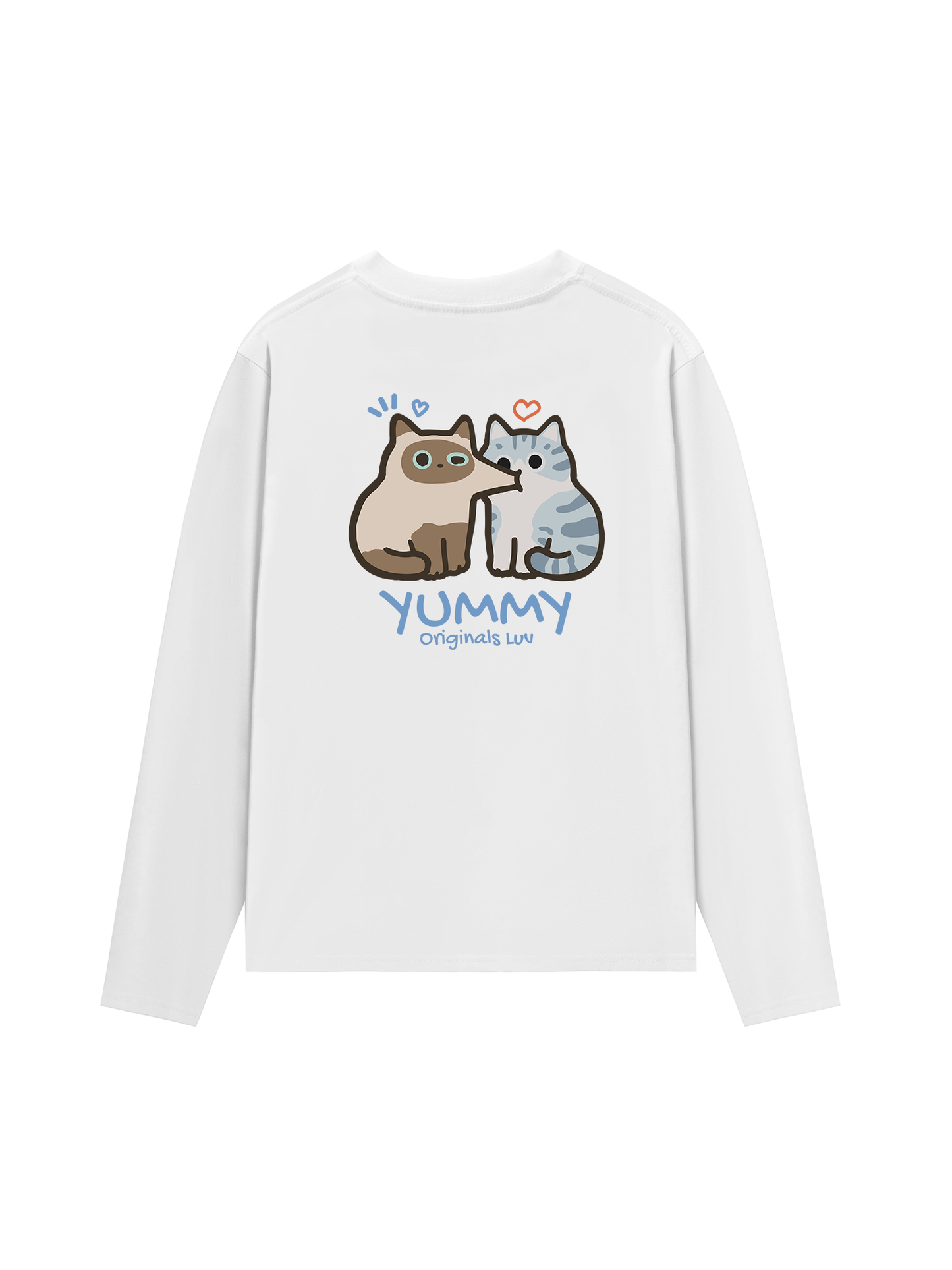 Áo Thun Dài Tay Yummy Luv Cat Couple