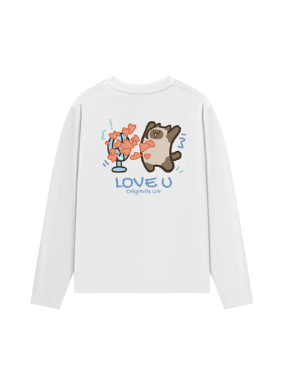 Áo Thun Dài Tay Love You Cat Couple