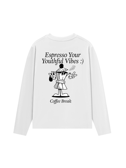 Áo Thun Dài Tay Espresso Your Youthful Vibes