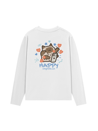 Áo Thun Dài Tay Happy Luv Cat Couple