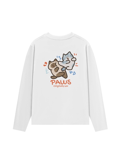 Áo Thun Dài Tay Paws Luv Cat Couple