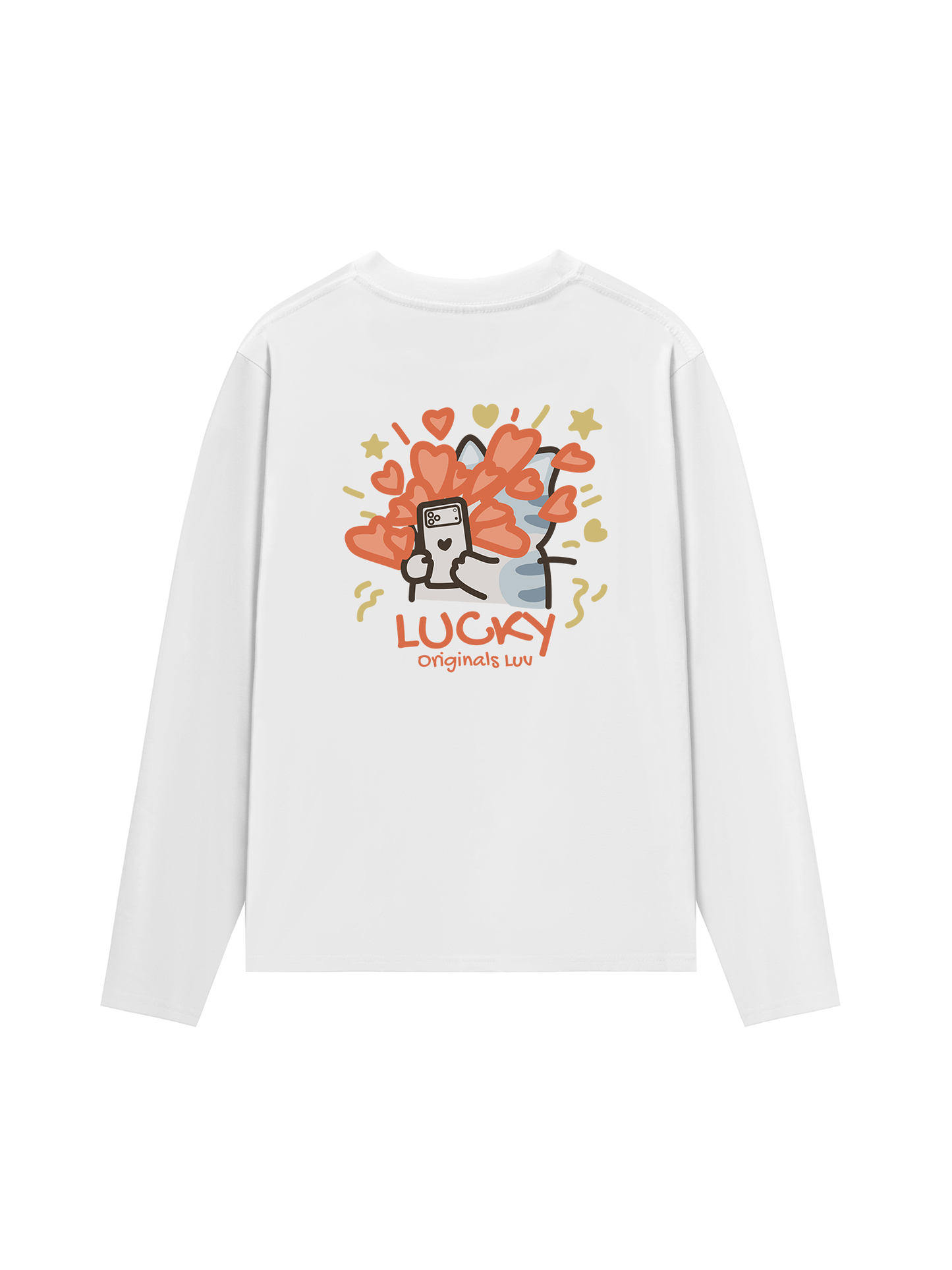 Áo Thun Dài Tay Lucky Luv Cat Couple