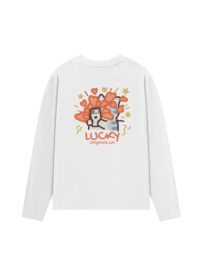 Áo Thun Dài Tay Lucky Luv Cat Couple