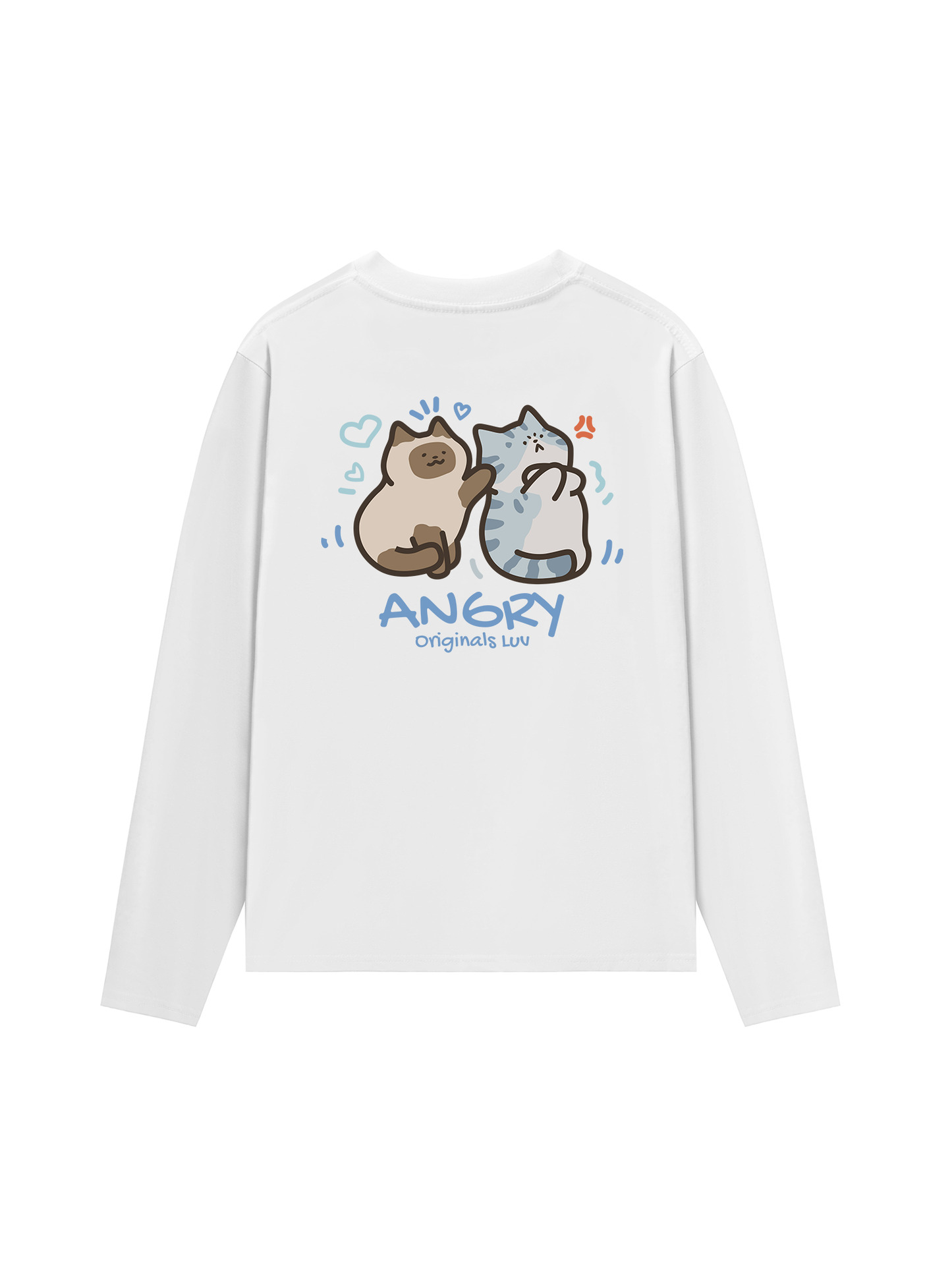 Áo Thun Dài Tay Angry Luv Cat Couple