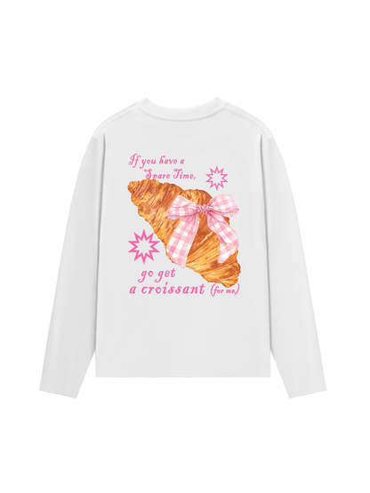 Áo Thun Dài Tay Go Get A Croissant