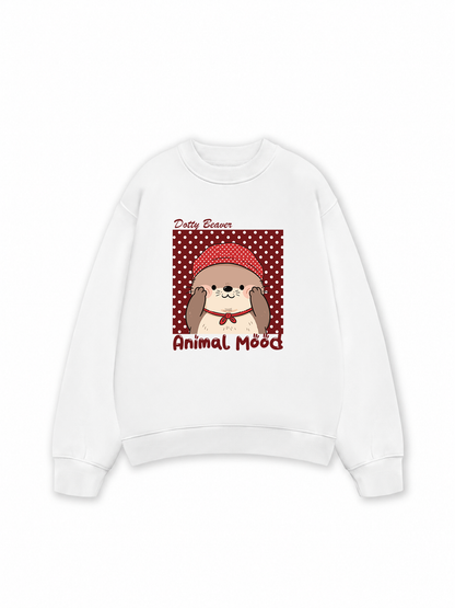 Áo Sweater Nỉ Hai Da Animal Dotty Beaver