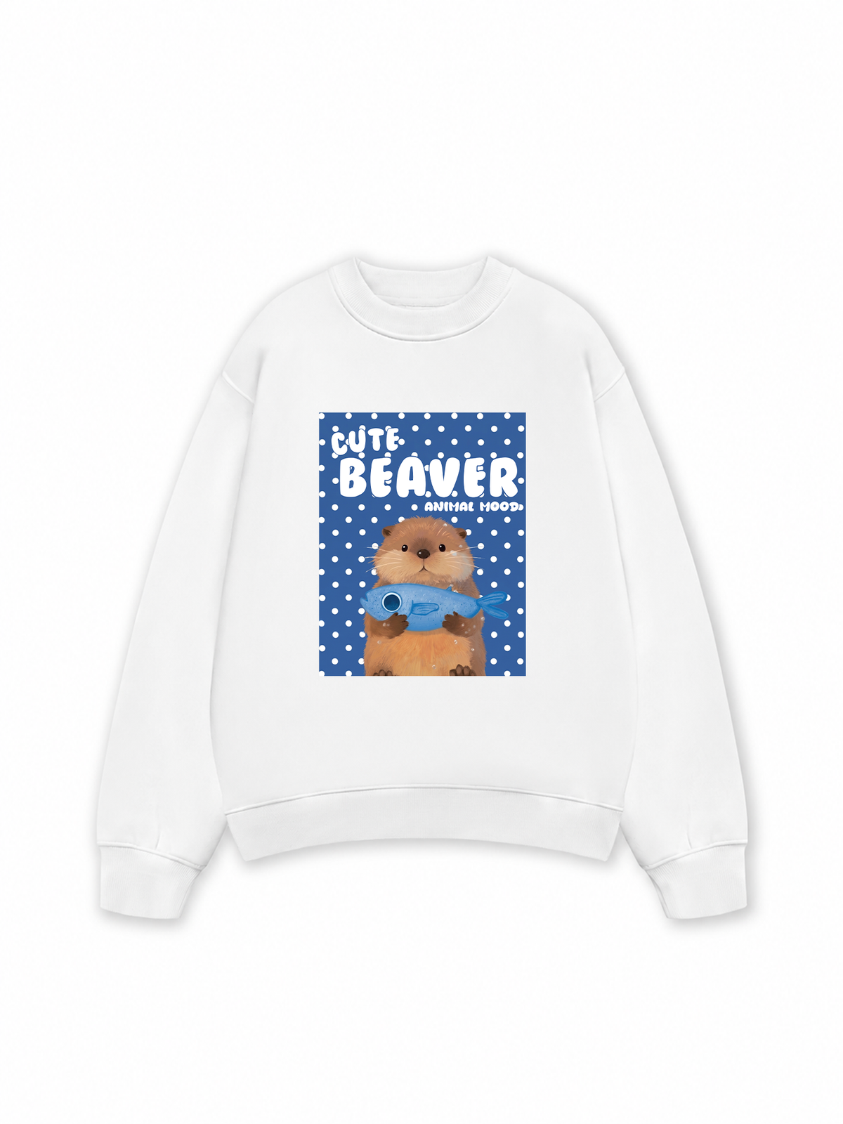 Áo Sweater Nỉ Hai Da Animal Cute Beaver